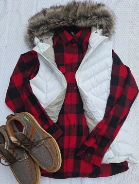 Burnside Exclusive Long Sleeve Flannel Black & Red Buffalo Check- Torchy's Tacos